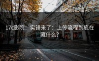 17c影院：实锤来了：上传流程到底在藏什么？
