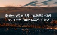 蜜桃传媒深度揭秘：真相风波背后，大V在后台的角色异常令人意外