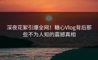深夜花絮引爆全网！糖心Vlog背后那些不为人知的震撼真相